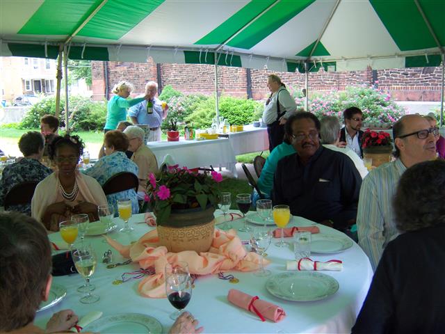 Bingo workers enjoy a buffet luncheon in their honor on Sunday, June 30.