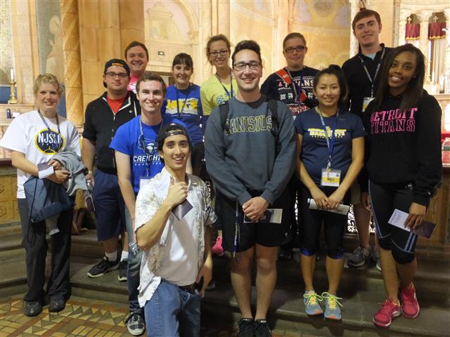 Delegates to the National Jesuit Student Leadership Conference in Buffalo who donated their time and energy on June 27.
