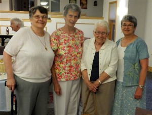 Women from Blessed Trinity enjoy hospitality of  the Sisters of St. Mary Namur following Mary  of Magdala Celebration.