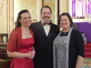 Soprano Amy Grable, tenor Robert Zimmerman, and pianist Dr. Lori Abbott following their Valentine's Day performance. Click HERE for additional photos from the concert.