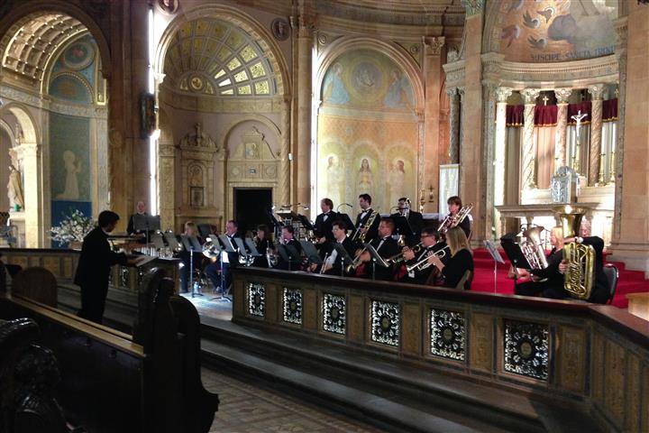 The Buffalo Brass Choir, directed by Nick DelBello, in concert at Blessed Trinity on April 22, 2016. Photo Credit: Margaret Dick