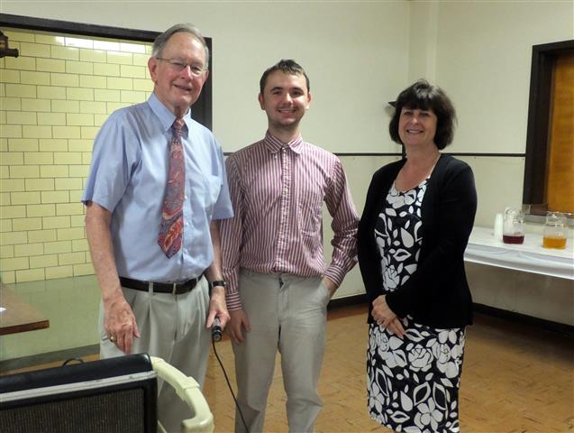 And the winners are ... Nik Brodfuehrer (center) and Denise Moll Lanz, shown here with raffle chair Jerry Powers.