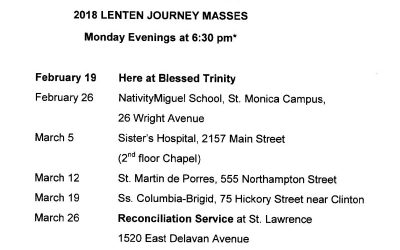 2018 CCCB Lenten Journey Masses