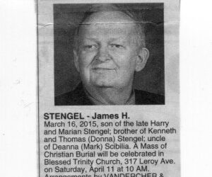 Funeral Services for James H. Stengel, ’63